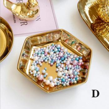 Golden Candle Holder and Jewelry Storage Tray