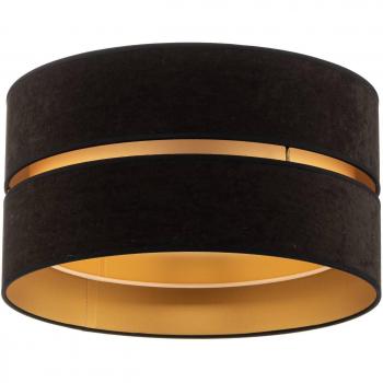 Duolla Duo Black/Gold Fabric Ceiling Lamp, Ø40cm