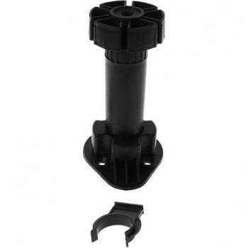 4 Pcs Adjustable Cupboard Foot Legs for Kitchen and Bathroom (Black, 80mm/100mm/120mm)
