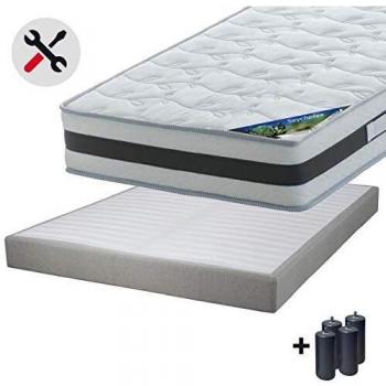 Ensemble lit tapissier Seychelles