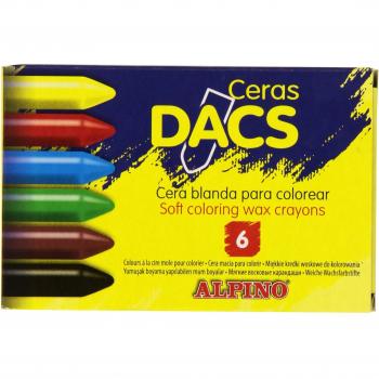 Crayons de cire DACS assortiment de 6 couleurs