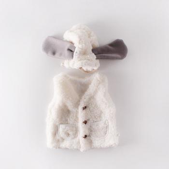 Gilet bébé fille garçon 0-24 mois sans manches avec chapeau