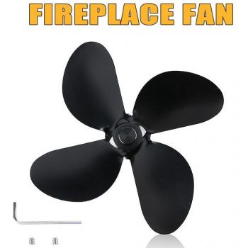 Easy Remove Black Fan Blade for Fireplace Stove