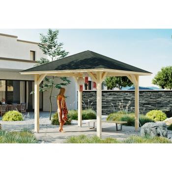 SKAN HOLZ Pavillon Cannes 1 Leimholz, natur, 294 x 294 cm