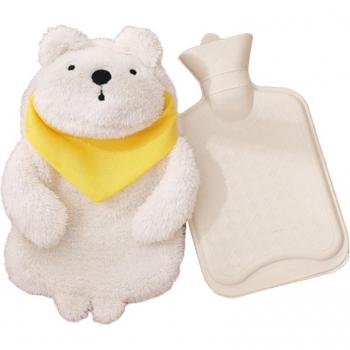 Cute White Bear Water Bag Hand Warmer