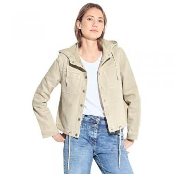 Beige Cordjacke CECIL mit Tunnelzugband