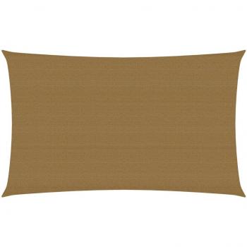 Parasol de vela HDPE gris taupe 160 g/m² 2x5 m