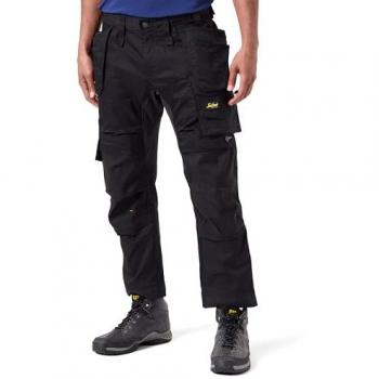 Snickers 6241 Men's Allround Stretch Slim Fit Work Trousers with Holster Pockets, Black