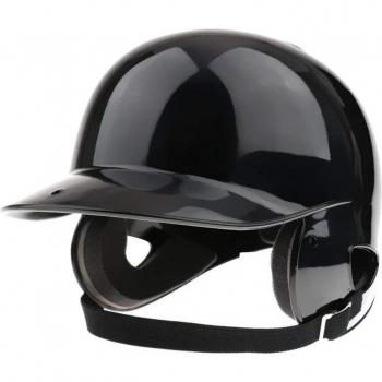 Black Double Flap Batter's Helmet for Softball and Baseball