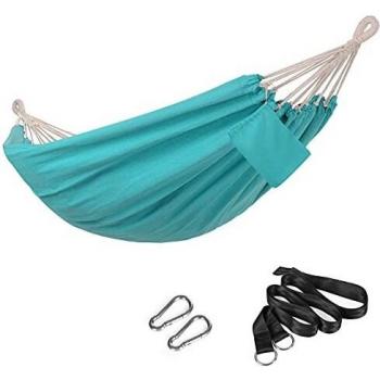 SONGMICS Hamac double, 210 x 150 cm, Turquoise