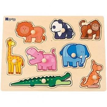 Puzzle Animales de la selva 8 piezas a partir de 18 meses marca Andreutoys