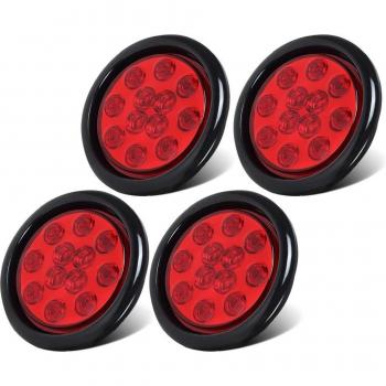Ampoules de garde-boue LED rouges 4 pouces