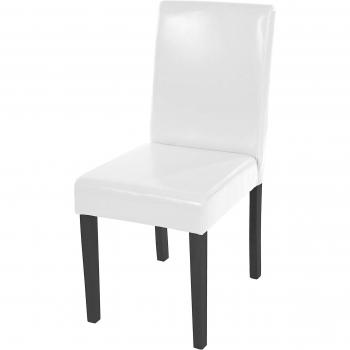 Sofa cuisine en cuir neutre, pieds en chêne sombre, style minimaliste