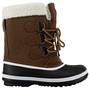 Botas de esquí y snow Joluvi mod. Salcedo marrón infantil, características: impermeables, aislamiento térmico, suela antideslizante, cierre con cordones y hebilla, diseño ergonómico para mayor comodidad