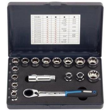 Juego de llaves de vaso KS Tools 17 piezas