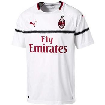 PUMA Men's AC Milan Sponsored Away Shirt – White & Red Accent
