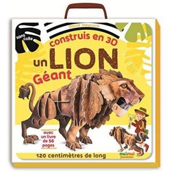 Construis en 3d un lion géant