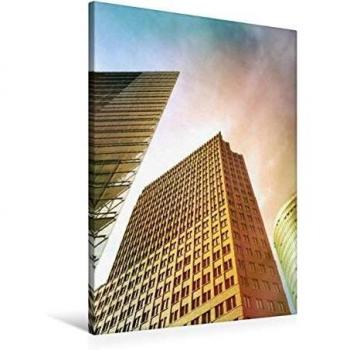 CALVENDO 60 x 90 cm Textil-Leinwand, Hochformat – Berliner Potsdamer Platz, Druck von Gaby Wojciech