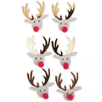3D Sticker Jolly Christmas Rentier Set (6-tlg)