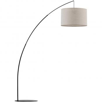 Lampadaire Arc Moby Noir et Crème