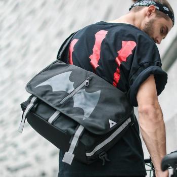 Sac à bandoulière pour hommes, grande capacité, motif chauve-souris