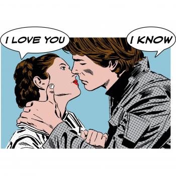 Star Wars Kinderzimmer Poster: Leia & Han – Klassischer Comic-Spruch – 1 Stück