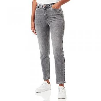 Vaqueros de Mujer Vero Moda Linda Mom Cintura Alta Denim Gris Medio 26
