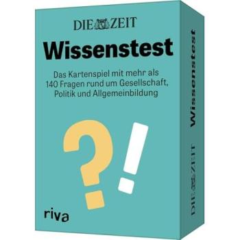 DIE ZEIT »Wissenstest«: Das Kartenspiel mit mehr als 140 Fragen rund um Gesellschaft, Politik und Allgemeinbildung | Quiz zum Online-Magazin. Geschenk zu Weihnachten, Geburtstag