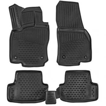 Coussin de sol 3D exclusif en caoutchouc noir – conçu pour le Volkswagen T‑Roc – anti-dérapage