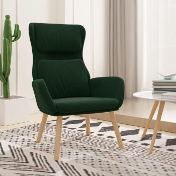 Chaise de relaxation intérieure en velours vert foncé