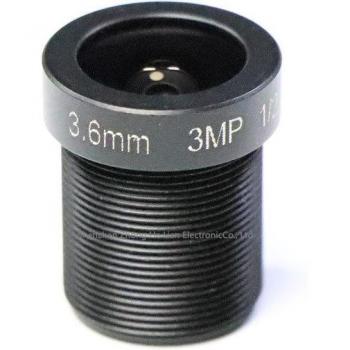 3.6mm 3.0MP 78° M12 x 0.5 Infrared Lens for CCTV Cameras