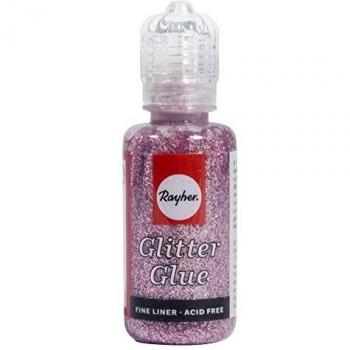 Rosé Glitter-Glue, 20 ml metallic
