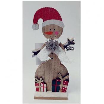 Muñeco de Nieve con Base de Gerimport 12x24 cm