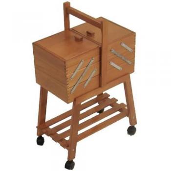Noce Faggio 20: Cassetta Portatile con Ruote – 34x47/57x20 cm