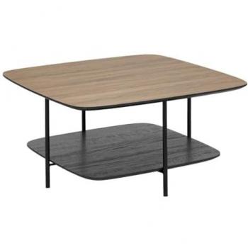 Tavolino Hodia A 1 Ripiano Nero 75x75x38 cm Atmosphera Créateur D'Intérieur