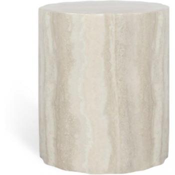 Table de chevet CESAR en marbre beige H46