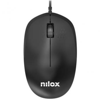 Ratón USB con Cable Negro