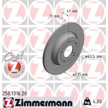 Zimmermann Disco 250.1316.20 (Travão)