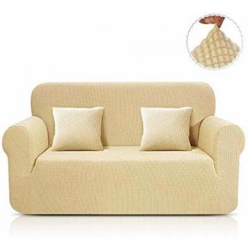 TAOCOCO 2 Seat Sofa Slipcover, Jacquard Polyester Spandex Fabric Elastic Furniture Protector