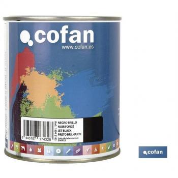 Esmalte Sintético Cofan 750 ml negro brillo