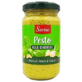 Genovese Pesto à l’huile d’olive – Bocal 190 g (Savino)