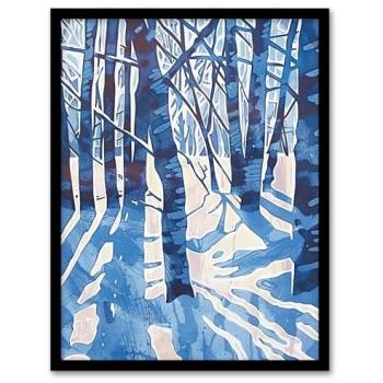 Winter Birch & Snow Shadow Wall Art, Artery8 – 12×16