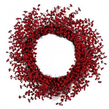 Luxury 60cm Red Berry Festive Wreath – Botanik Collection