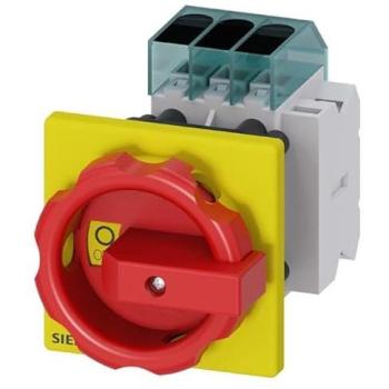 Siemens 16 mm² 63 A Rot‑Gelb Lasttrennschalter mit Schließer/Öffner, 690 V AC (Modell 3LD34541TK53)
