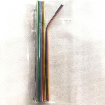 Pajitas de Metal para Tazas 21,5 cm con Cepillo