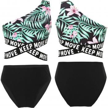 Girls Beach Swimwear with Asymmetric Strap