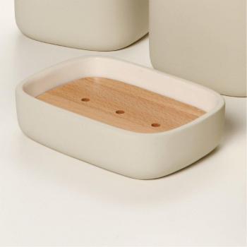 TwinSabbia Legno-Ceramica Porta Sapone Idro Bric