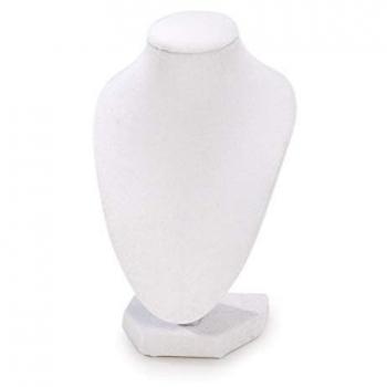 Velvet White 6‑inch Darice Necklace Standing Case