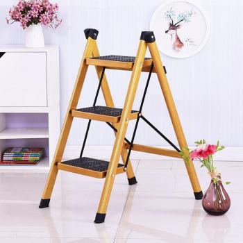 Golden Color Multifunctional Step Ladder with Tool Tray