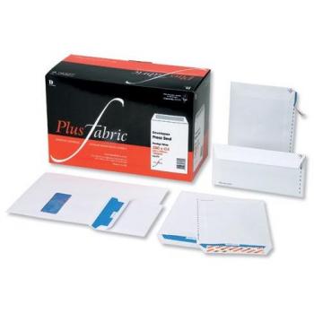 Plus Fabric Envelopes PEFC Pocket Self Seal Window 120gsm C4 324x229mm White H27070 Pack of 250 H27070